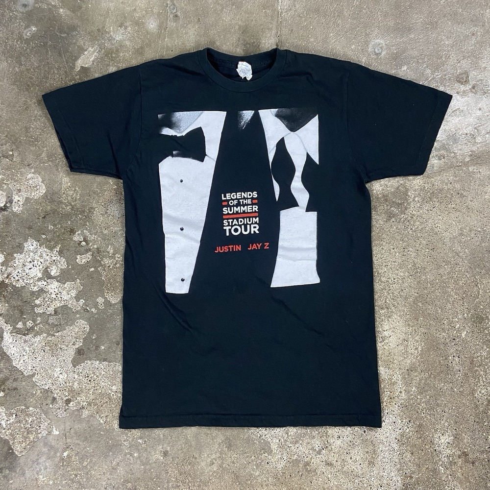 Justin Timberlake Jay Z 2013 Tour TShirt Size Medium Black Legends Of The Summer